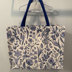 Floral Structured Tote Bag | Recycled Cotton | Excellent Condition